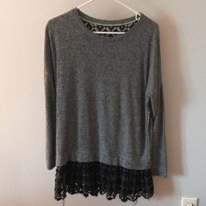 Urban outfitters sweatshirt with lace trim